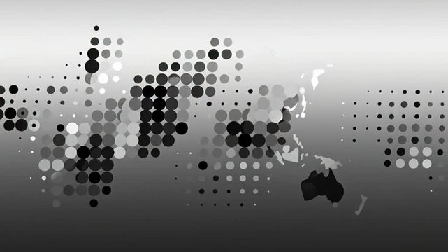 Dynamic dot pattern transitions in modern grayscale design
