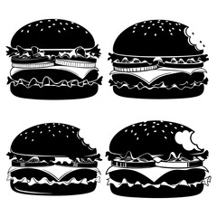 Delicious Cheeseburger on White Background &ndash; Fast Food Meal