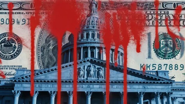 Capitol building superimposed on US dollar bill