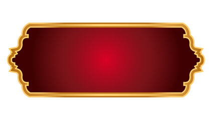 luxury red arabic islamic text box title frame border