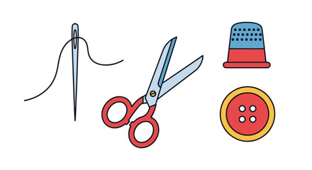 Hand Sewing Kit Line creative modern art