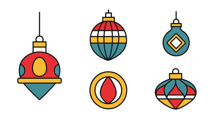 Handcrafted Ornament minimal bold color illustration