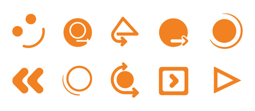 Orange Circle Bullet Point Vector