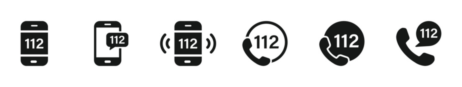 Emergency contact sign. Emergency call icon. SOS emergency call. Emergency message. SOS icon. Emergency hotline. 112 calling. Hotline concept. First aid. European emergency number