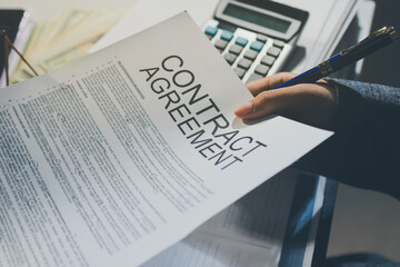 Businesswoman and Male lawyer or judge consult and conference having team meeting with client at law firm in office, Law and Legal services concept