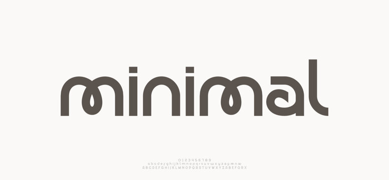 minimal creative tech logo alphabet fonts. Typography minimalist urban sans serif digital fashion future creative logos fonts. vector illustration 
