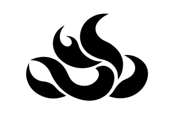 Obraz premium Abstract swirling black shapes representing energy, motion, or fluid dynamics.