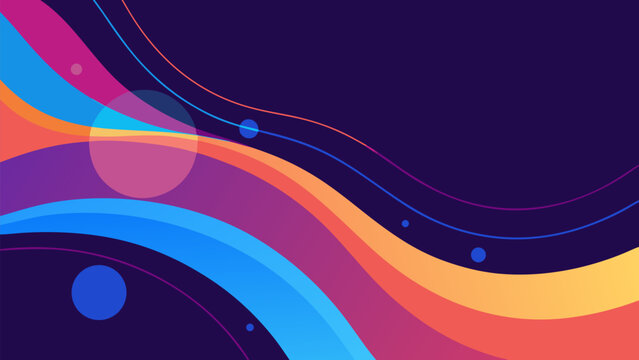 Vibrant wavy lines in modern abstract design