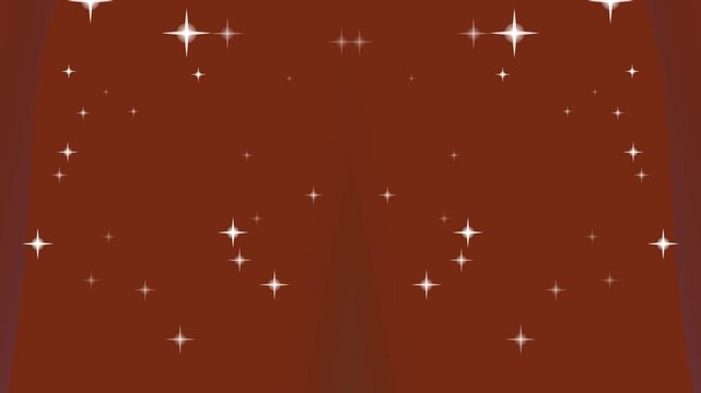 Sparkling Stars on Red Background