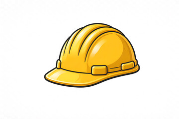 Fototapeta premium Vibrant yellow hard hat for construction and safety