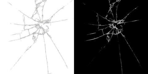 Broken Window Glass Splinter Debris Overlay PNG