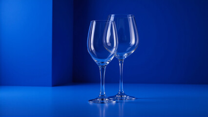 Obraz premium Elegant crystal champagne flutes for celebration