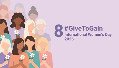 International women's day 2026 celebration with diverse group of women