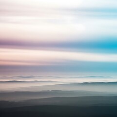 Fototapeta premium Soft colorful sky with layered clouds.