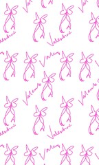 Sweet Valentine Ribbon Bow Background Design