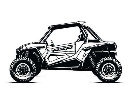 Off-road UTV side by side vehicle illustration for extreme adventure design