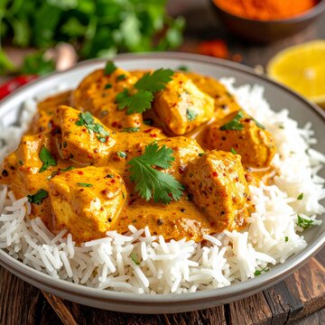 Indien &ndash; Butter Chicken mit Basmatireis
