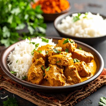 Indien &ndash; Butter Chicken mit Basmatireis