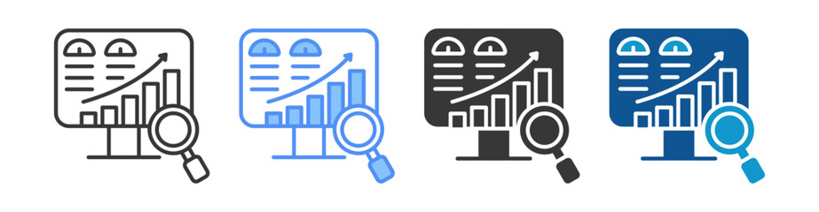 Operational Analytics Icon Set Multiple Style Collection