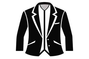 Naklejka premium blazer silhouette line art vector illustration