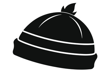Fototapeta premium beanie silhouette line art vector illustration