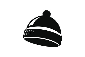 Fototapeta premium beanie silhouette line art vector illustration