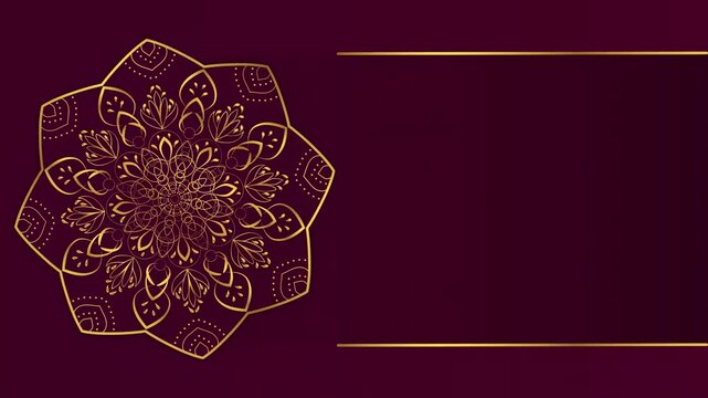  Decorative Mandala Design Background for Invitation Card Video.
