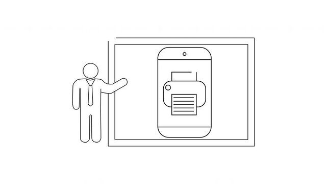 Presentation of Mobile Printer App Features and Benefits.