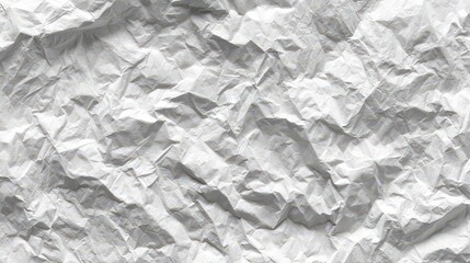 Obraz premium White Crumpled Paper Texture Background Detailed Macro Photography