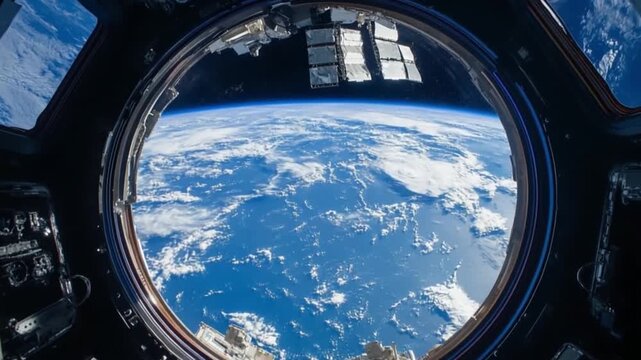 Planet Earth View from Space with Blue Atmosphere
Global World and Astronomy Science Concept Scene
Universe Exploration Theme 4K HD Video
