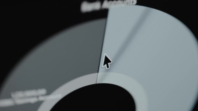 User interacting with a circular chart user interface element