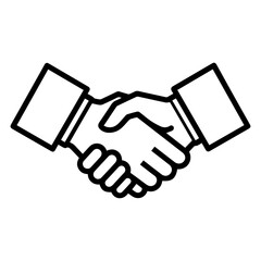 Handshake agreement icon for business partnership, deal, and cooperation