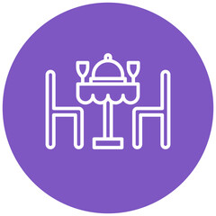 Fototapeta premium Dinner Table Icon