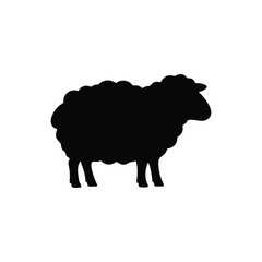 Obraz premium Sheep silhouette icon vector flat design.