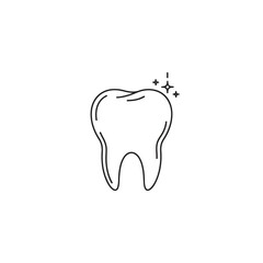 Obraz premium Clean Tooth Icon Sparkle - Dental Hygiene, Oral Care, Whitening Concept