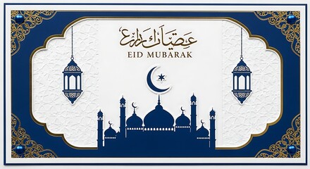 Eid Mubarak Islamic Celebration Card