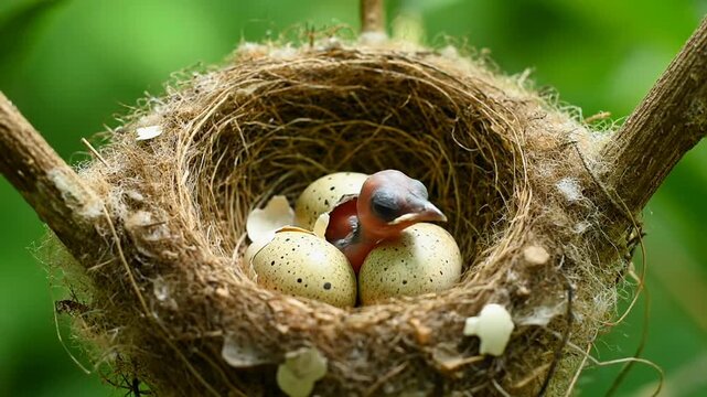 activity of egg and chick movement in the birdcage