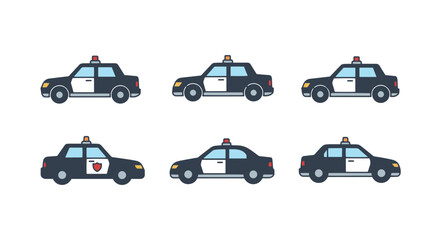 Police Car Model abstract clean color vector © Lovely