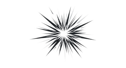 Fototapeta premium Abstract Sharp Spiked Burst Symbol Isolated on White Background