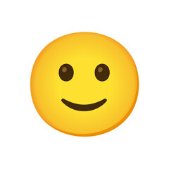 Smiling Happy Face Emoji Yellow Simple Illustration
