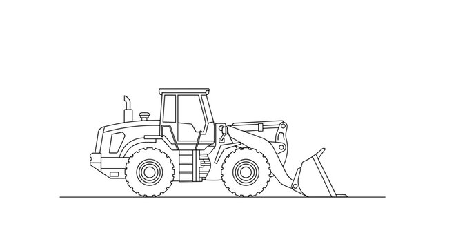 Front Loader Tractor Heavy Machinery.