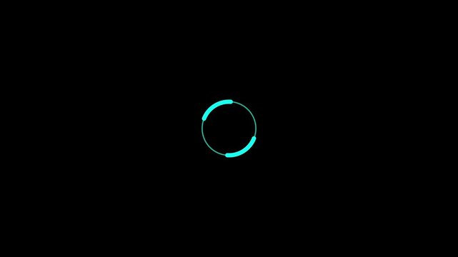 4K Loading circle icon, loading circle animation loading circle line animation on green screen background, loading icon for download progress, load game data, buffering process, application interface,
