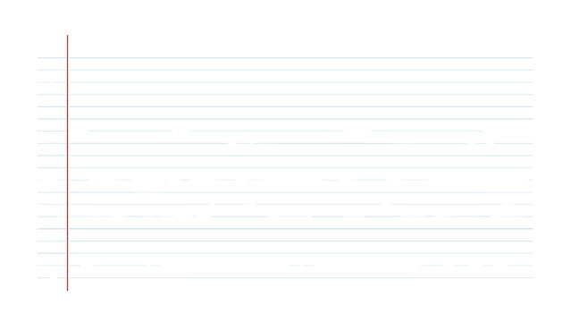 Blank white sheet of lined notebook paper with a red vertical margin line and blue horizontal ruling for educational and writing themes.