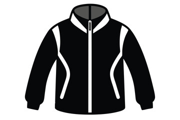 fleece jacket silhouette line art vector illustration © kanchanrani