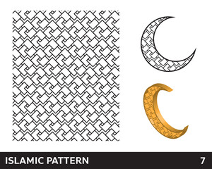 Islamic Pattern Moon Gold Isometric 7 © bullet_chained