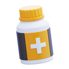 Obraz premium medicine bottle 3d icon illustration