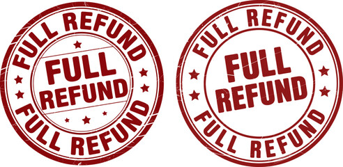 Full Refund Stamp Variations Red Circular Seals