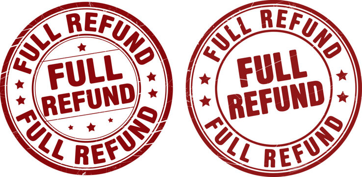 Full Refund Stamp Variations Red Circular Seals