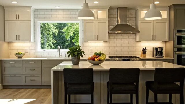 Modern kitchen with island.