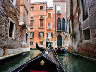 View of the gondolas of beautiful Venice (Italy) © McoBra89